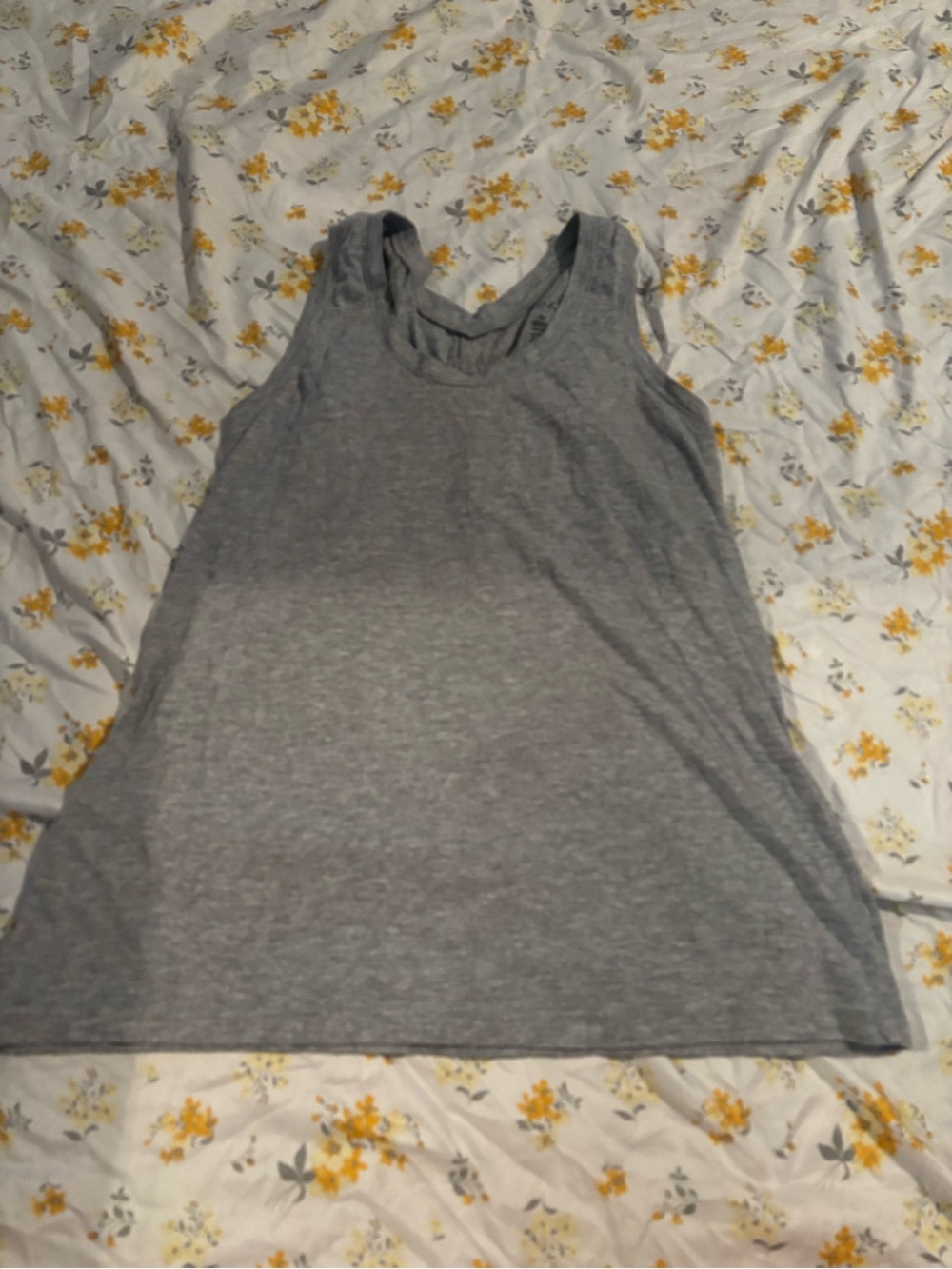 just be Light Gray Racerback Tank Top
